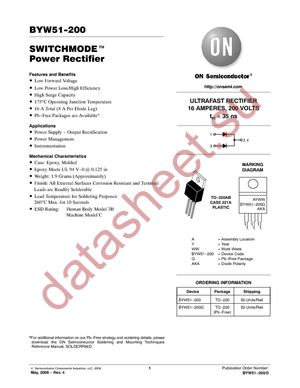 BYW51-200G datasheet  